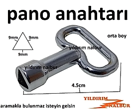 PANO ANAHTARI ORTA BOY DOLAP ANAHTARI 9MM SAĞLAM