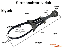 FİLTRE ANAHTARI VİDALI KLYTEK 1 KALİTE ÇELİK SÜPER YAĞ FİLTRE HAVA FİLTRE