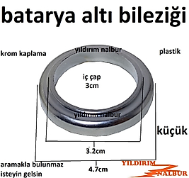 BATARYA BİLEZİĞİ KÜÇÜK BOY BATARYA ALTI SEHPASI BATARYA OTURAĞI KROM KAPLAMA