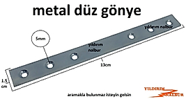 METAL DÜZ GÖNYE 15X130 MASA GÖNYESİ UZUN BOY 6 DELİKLİ MONTAJ DÜZ DEMİR