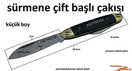 SÜRMENE ÇAKI ÇİFT BAŞLI ORJİNAL CEP ÇAKISI KÜÇÜK MİNİ BOY YAYLI ÇİFT BIÇAK SAĞLAM