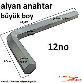 ALYAN ANAHTAR 12 NO TEK BÜYÜK BOY ALLEN ANAHTAR