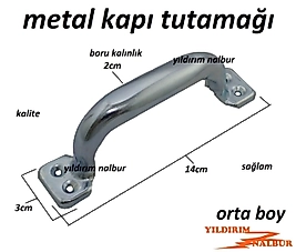 METAL D KOL KAPI TUTAMAĞI ORTA BOY DEMİR KAPI KOLU ÇEKME KOLU