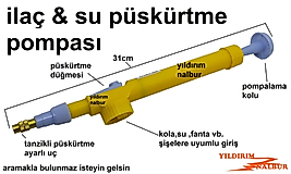 SIVI PÜSKÜRTME POMPASI BAŞLIK İLAÇ POMPASI YIKAMA POMPASI MANUEL