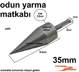 35 MM ÇELİK ODUN YARMA MATKAP UCU KALIN SDS PLUS YARMA KAMASI ÇELİK ODUN KESME KIRMA PARÇALAMA KESKİSİ