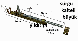KAPI SÜRGÜSÜ DEMİR KAPI PENCERE SÜRGÜSÜ 30 CM