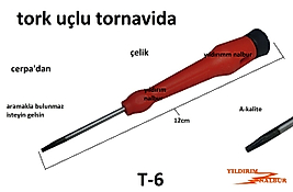 TORK TORNAVİDA T-6 ALTIGEN TORNAVİDA T6 ELEKTRONİKÇİ TORNAVİDA