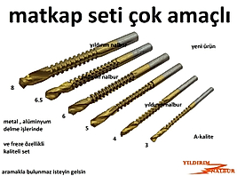 HSS METAL MATKAP UCU SET ÇOK AMAÇLI FREZE SETİ 6 PARÇA KALİTE