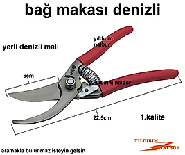 BAĞ MAKASI KESKİN BUDAMA MAKASI GÜL BUDAMA ÖZEL İMALAT YERLİ DENİZLİ