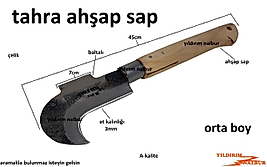 TAHRA DAL KESME BALTALI ORTA BOY AHŞAP SAPLI 1.KALİTE