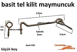 KAPI KİLİDİ ZERZE BASİT TEL KİLİT KAPI KANCASI KAPI PENCERE HALKALI KİLİT