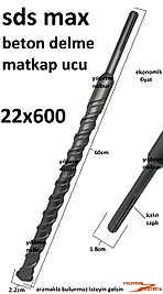 SDSMAX HİLTİ UCU 22X600 BETON DELME KALIN SAPLI