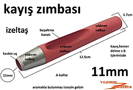 KAYIŞ ZIMBASI 11MM KEMER DELME DERİ DELME ÇİVİSİ ÇELİK DELİK AÇMA APARATI