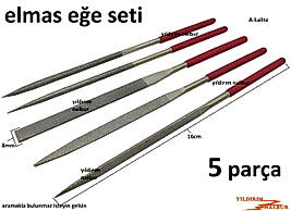 KALIPÇI EĞE SETİ 5 PARÇA TORNACI EĞESİ ELMAS EĞE SAATÇİ EĞE
