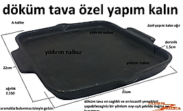 DÖKÜM TAVA KARE SIĞ ET TAVASI FIRIN ÖZEL YAPIM TAVA