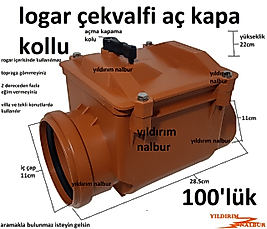 ÇEKVALF PLASTİK 100 LÜK MANDALLI EKONOMİK FİYAT LOGAR PİS SU KLAPALI ÇEKVALF
