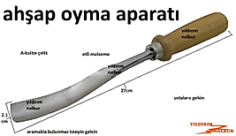 AHŞAP OYMA APARATI 27CM KUKSA İSKARPİLE PROFESYONEL AHŞAP OYMA APARATI ETLİ ÇELİK EĞRİ TİP