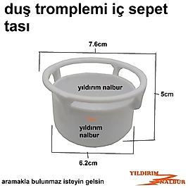 LÜKS DUŞ TEKNESİ SİFON SEPET BÜYÜK BOY KÜVET SİFONU TASI PLASTİK
