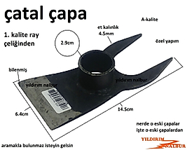 ÇATAL ÇAPA ESKİLERDEN 1.KALİTE RAY ÇELİK BAHÇE ÇAPASI TARLA ÇAPASI DOMATES ÇAPASI ÇELİK