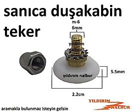 SANICA DUŞAKABİN TEKERLEĞİ RONDELELİ CİVATALI SANİCA DUŞAKABİN TEKER