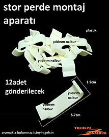 STOR PERDE MONTAJ APARATI PLSTİK 12 ADET PERDE MONTOJ PLASTİK APARAT