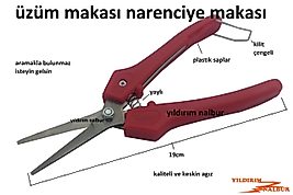 ÜZÜM MAKASI ASMA MAKASI BAĞ MAKASI ELTOS İNCE DAL MAKASI