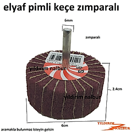 ZIMPARALI KEÇE PİMLİ 6CM MOP ELYAP KEÇE TEMİZLEME PARLATMA