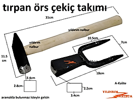 TIRPAN ÇEKİC ÖRS TAKIMI 2 Lİ SET ÇEKİÇLEME TIRPAN DÖVME ÇEKİCİ ÖRS