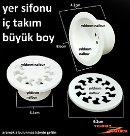 YER SİFONU İÇ TAKIMI BÜYÜK BOY PLASTİK KAPAKLI SET TAKIM KOVALI YERSİFONU TASLI YER GİDER