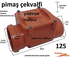 ÇEKVALF PLASTİK 125 LİK LOGAR KLAPE ÇEKVALF PİMAŞ ÇEKVALF