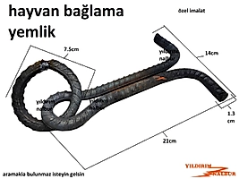 BESİ HALKASI YEMLİK HAYVAN BAĞLAMA DEMİRİ SIVA ALTI KALIN DEMİR