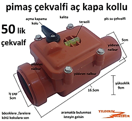 ÇEKVALF PLASTİK 50 LİK LOGAR ÇEKVALF PİS SU KLAPESİ KLAPA 50 LİK PİMAŞ ÇEKVALF
