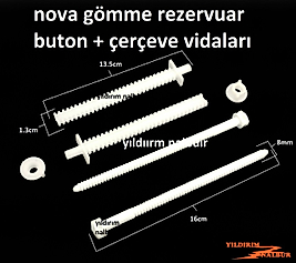 NOVA GÖMME REZERVUAR ÇERÇEVE VİDALARI BUTON VİDALARI