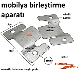 MOBİLYA BİRLEŞTİRME APARATI ASKI ELAMANI MONTAJ APARATI METAL KALIN