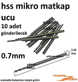 MİKRO HSS METAL 0.7MM MATKAP UCU KALIN SAP KIL YEDİLİK HOBİ UÇ