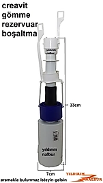 CREAVİT GÖMME REZERVUAR ORTA GÖBEK KLOZET İÇTAKIM BOŞALTMA
