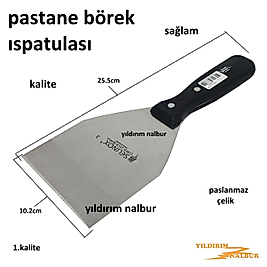 BÖREK ISPATULASI PASTANE ISPATULASI PASLANMAZ KROM TATLI ISPATULA
