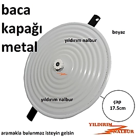 BACA KAPAĞI İNCE MODEL BEYAZ 17,5 CM BACA DELİK KAPAĞI ESKİLERDEN