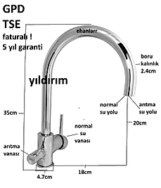MUTFAK BATARYASI EVYE ARITICI SU ARITMA MUSLUĞU ÇİFTLİ ARITMA BATARYASI