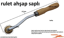 RULET İŞARETLEME APARATI ÇİZGİ YAPMA RULETİ KALİTELİ DERİ ÇİZME APARATI KAĞIT
