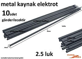 ELEKTROT 2.5 10 ADET KAYNAK ÇUBUĞU METAL DEMİR KAYNAK ELEKTROT