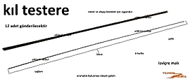 KIL TESTERE İSVİÇRE 12 ADET KIL TESTERE AĞZI AHŞAP METAL İNCE TESTERE