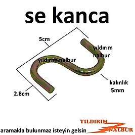 ES KANCA 5CM SE KANCA DEMİR KANCA KÜÇÜK BOY SARI RENK KALIN