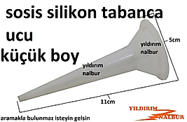 SOSİS TABANCA UCU KÜÇÜK BOY DERZ TABANCASI UCU SİLİKON TABANCASI PLASTİK UÇ MİNİ EBAT