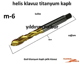 HELİS KILAVUZ M-6 TİTANYUM KAPLI KALİTE SAĞLAM DİŞ AÇMA KLAVUZ