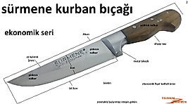 KURBAN BIÇAĞI ORTA BOY 2 SÜRMENE AHŞAP SAP BIÇAK KESKİN KAFA KOPARMA KÜÇÜK BAŞ