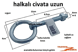 HALKALI CİVATA KALIN HALKALI M-6 VİDA SAPLAMA HALKALI