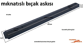MIKNATISLI BIÇAK ASKISI KEPÇE KAŞIK ASKISI KUVETLİ KASAP BIÇAK ASKI