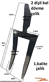 BEL 2 DİŞLİ KALIN ÇAPA BELLEME BEL KÜREĞİ BAHÇE BELLEME 2DİŞ KUVETLİ ÇAPA