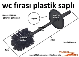 WC TUVALET FIRÇASI PLASTİK SAP SİYAH RENK TEMİZLEME FIRÇASI